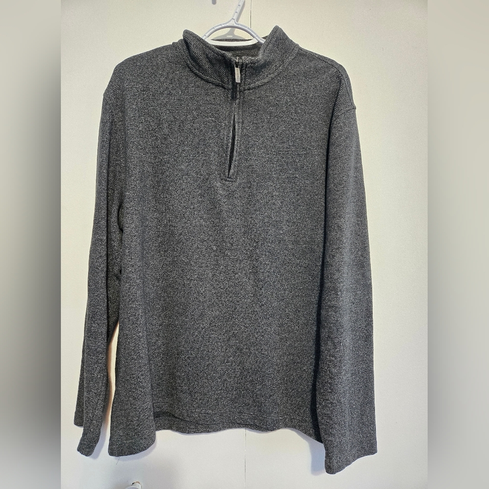 Van Heusen Men's Charcoal Quarter Zip Pullover - Size XL